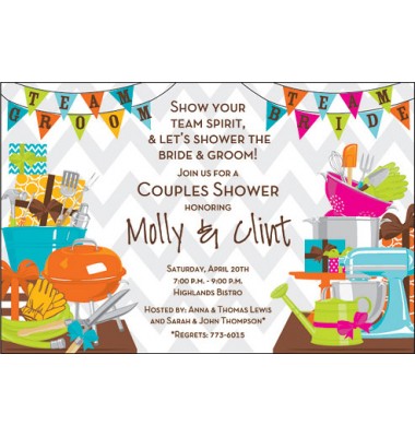 Couples Shower Invitations, Team Shower, Inviting Company